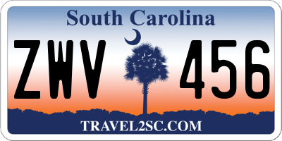 SC license plate ZWV456