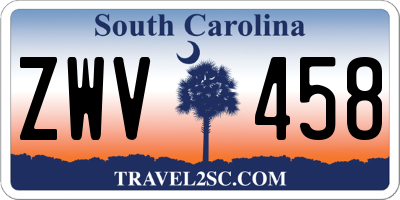 SC license plate ZWV458