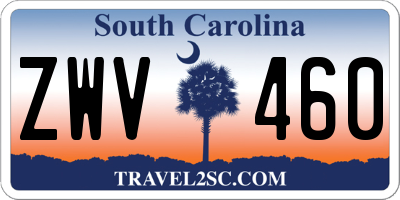 SC license plate ZWV460