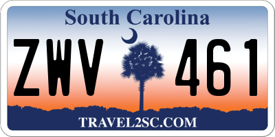 SC license plate ZWV461
