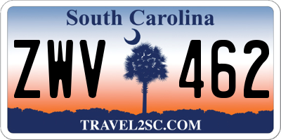 SC license plate ZWV462