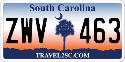 SC license plate ZWV463