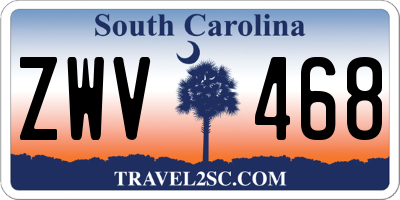 SC license plate ZWV468
