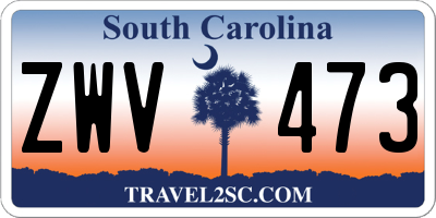 SC license plate ZWV473