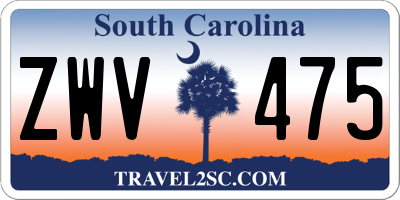 SC license plate ZWV475