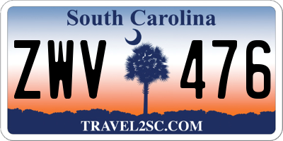 SC license plate ZWV476