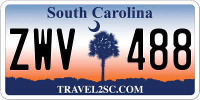 SC license plate ZWV488
