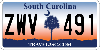 SC license plate ZWV491