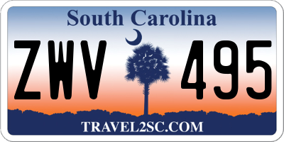 SC license plate ZWV495