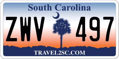SC license plate ZWV497