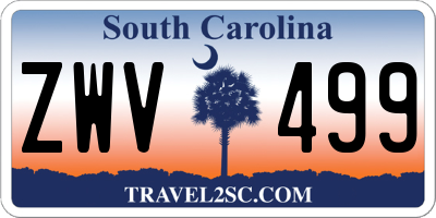 SC license plate ZWV499