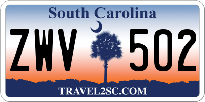 SC license plate ZWV502