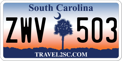 SC license plate ZWV503
