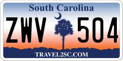 SC license plate ZWV504