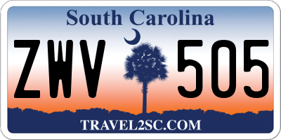 SC license plate ZWV505