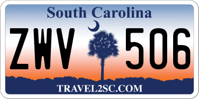 SC license plate ZWV506