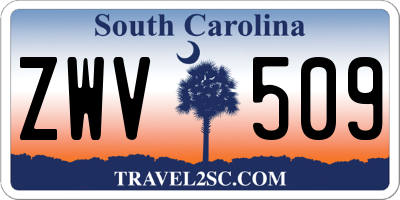 SC license plate ZWV509