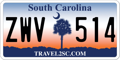 SC license plate ZWV514