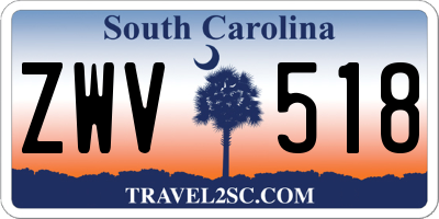 SC license plate ZWV518