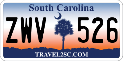 SC license plate ZWV526