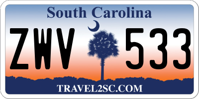 SC license plate ZWV533