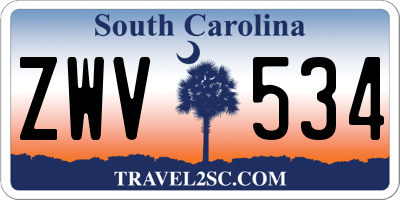 SC license plate ZWV534