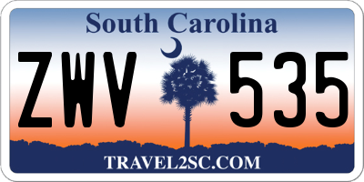 SC license plate ZWV535