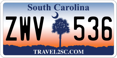 SC license plate ZWV536