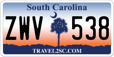 SC license plate ZWV538