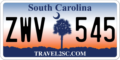 SC license plate ZWV545