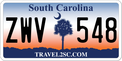SC license plate ZWV548