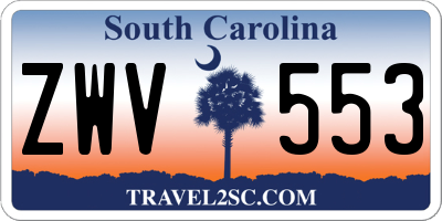 SC license plate ZWV553