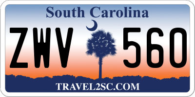 SC license plate ZWV560