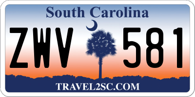 SC license plate ZWV581