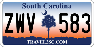 SC license plate ZWV583