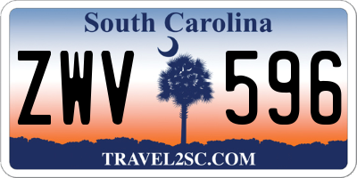 SC license plate ZWV596