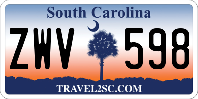 SC license plate ZWV598