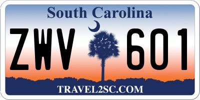 SC license plate ZWV601