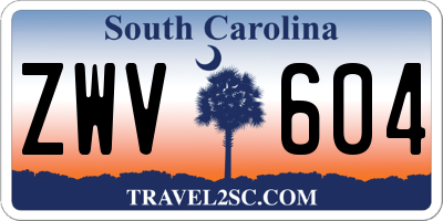 SC license plate ZWV604