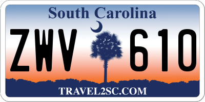 SC license plate ZWV610