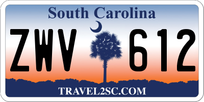 SC license plate ZWV612