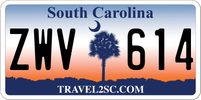 SC license plate ZWV614