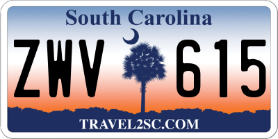 SC license plate ZWV615