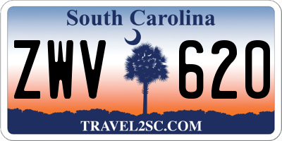 SC license plate ZWV620