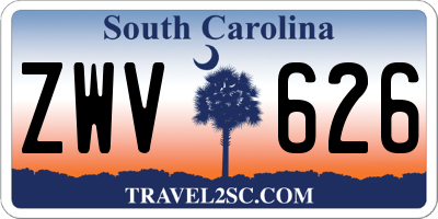SC license plate ZWV626