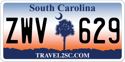 SC license plate ZWV629