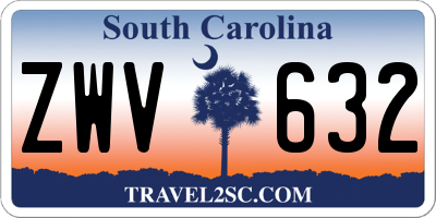 SC license plate ZWV632