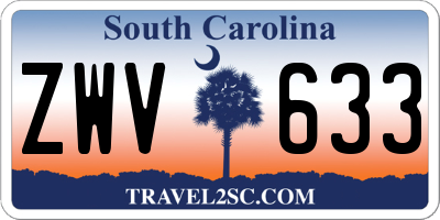 SC license plate ZWV633