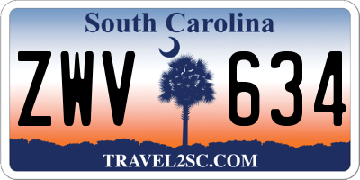 SC license plate ZWV634