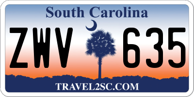 SC license plate ZWV635